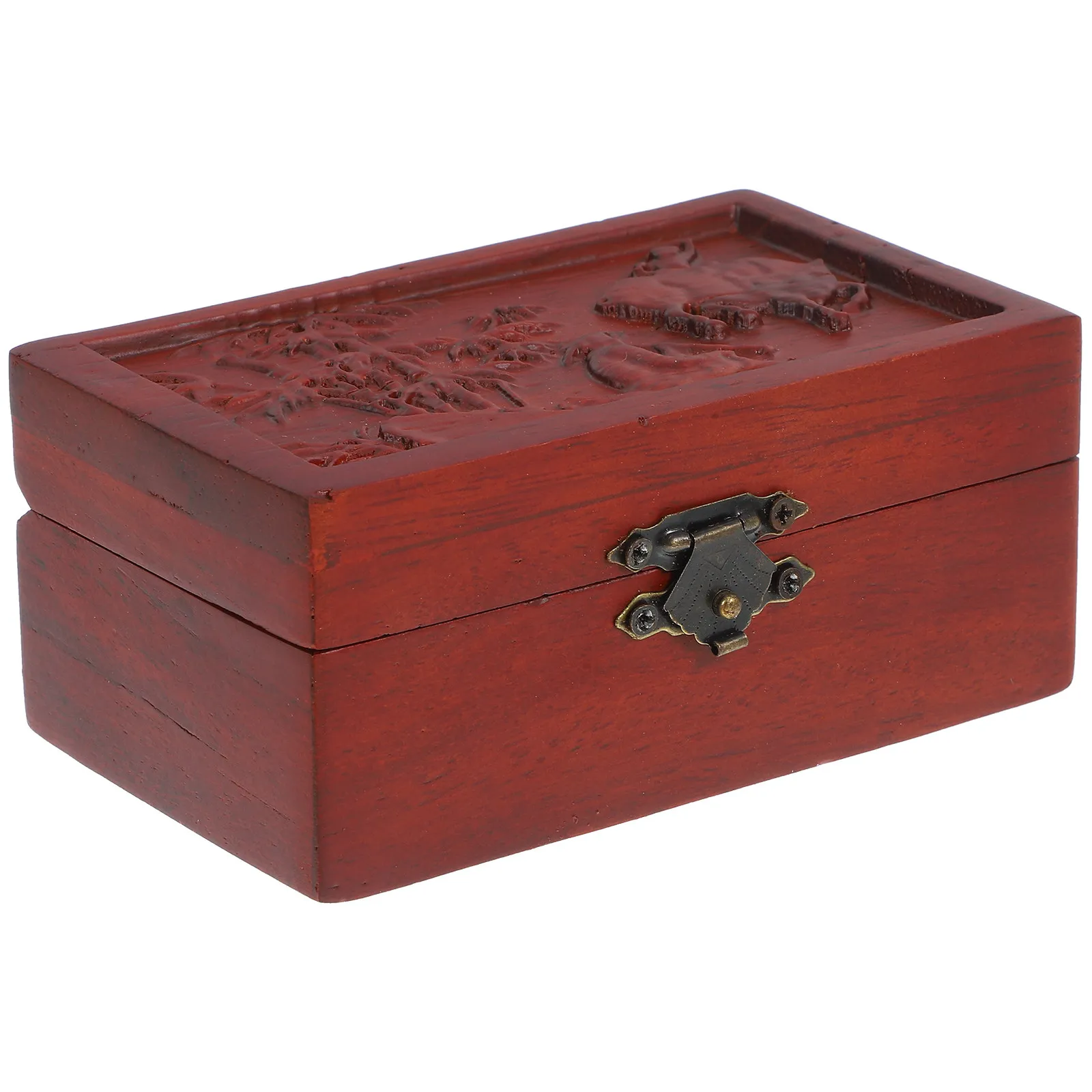 

Винтажный деревянный футляр для хранения украшений из розового дерева: органайзер для колец, серег, ожерелий, подарочная коробка для женщин, декоративный.