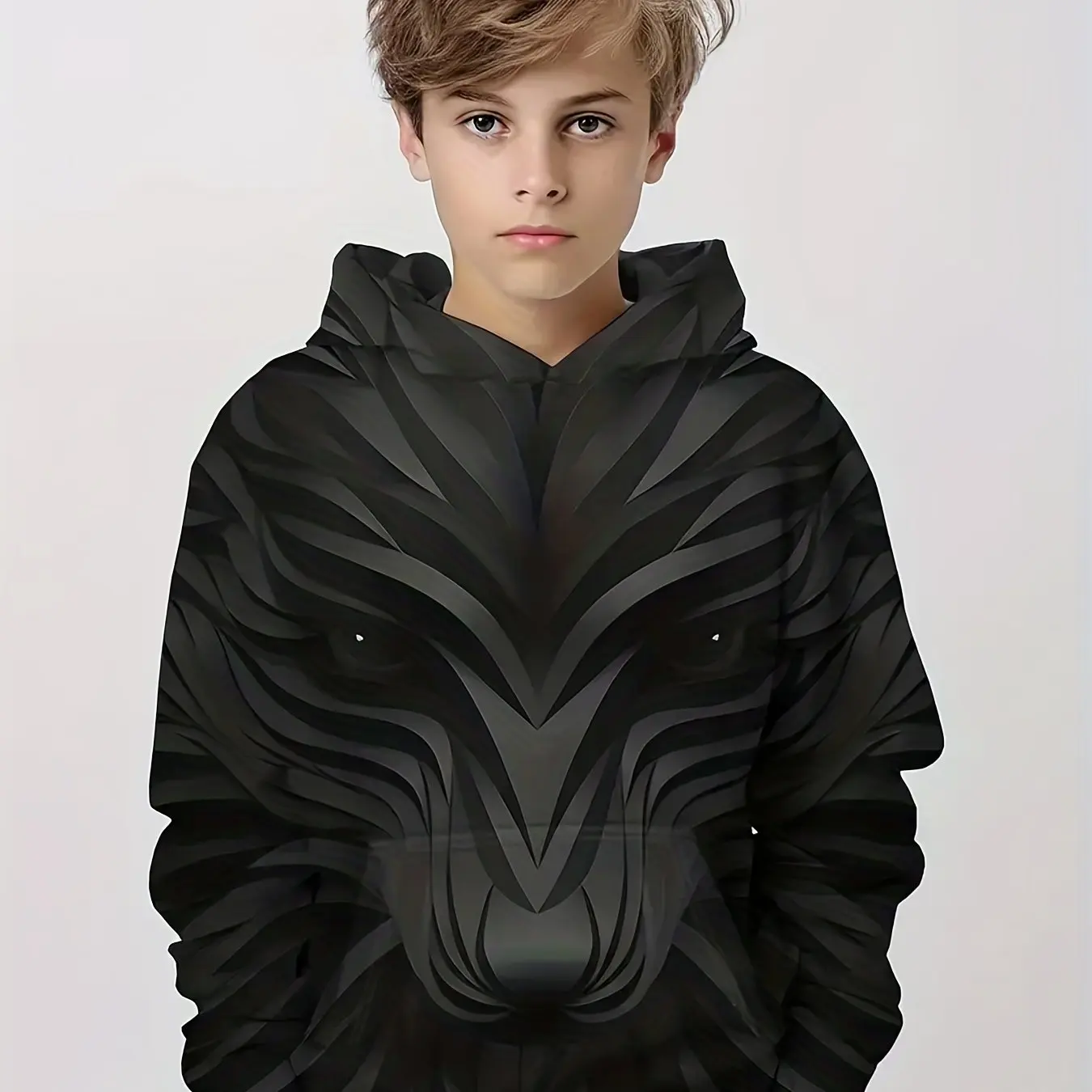 Kids Clothes Boys Hoodies Long Sleeve 3D Tigers Print Children Spring Fall Clothes Casual Outdoor Stylish Boy Girl Clothes Tops