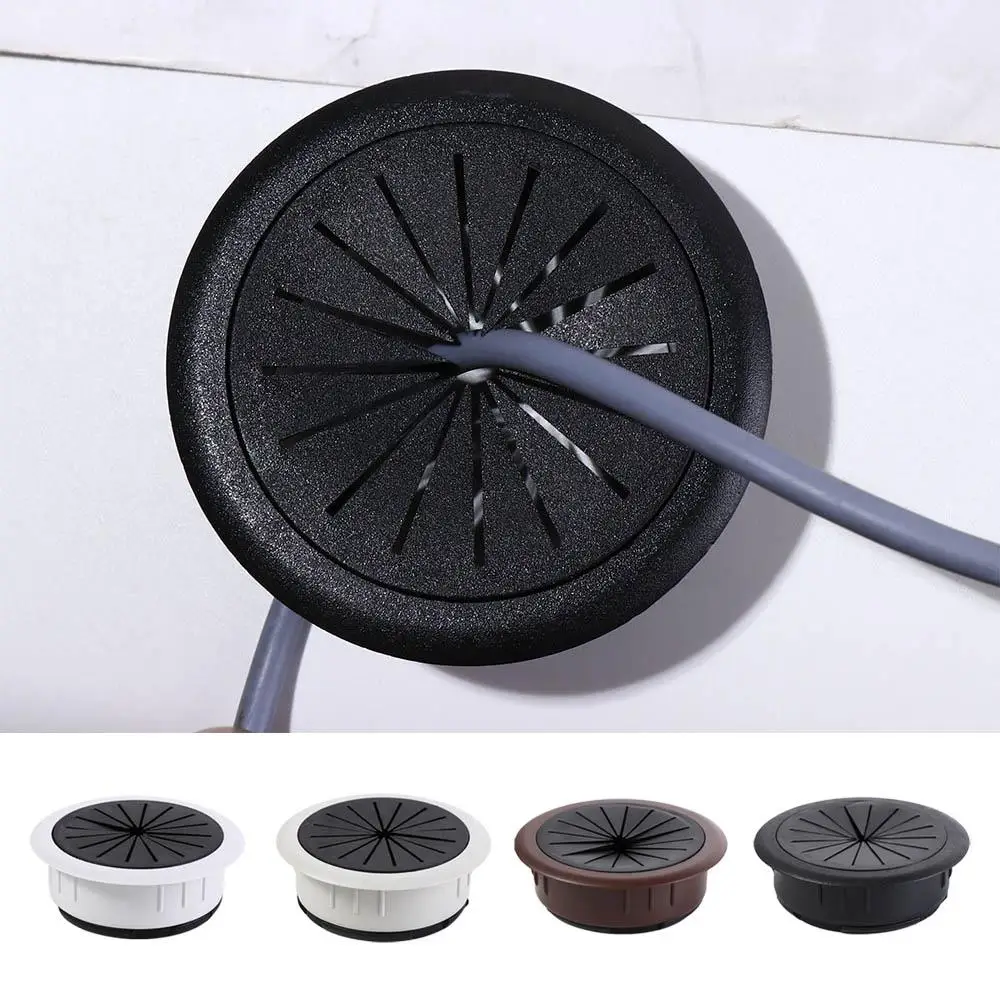 Table Grommet Dustproof Wire Hole Covers Grommet Round Plastic Desk Cord Grommet Universal 50/60MM Cable Hole Cover Home