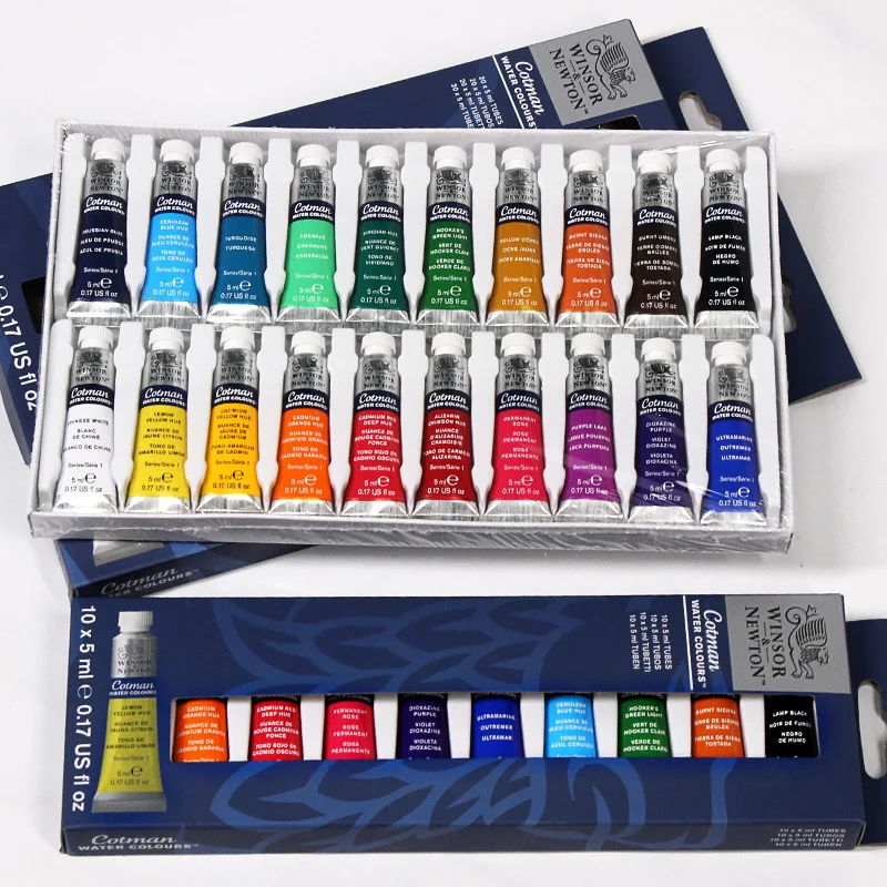 WINSOR&NEWTON Song Text Watercolor Paint Set 10/20 Color Set 5ML Tube Water Color Painting Art Painting Supplies