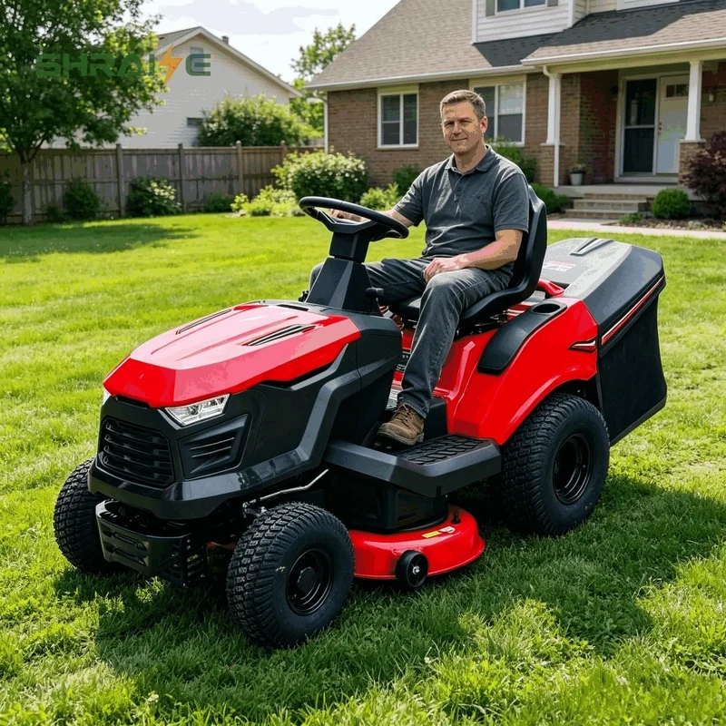 Professional Ride-on Lawn Mower Customized Color CE Certified Shanghai Source Factory