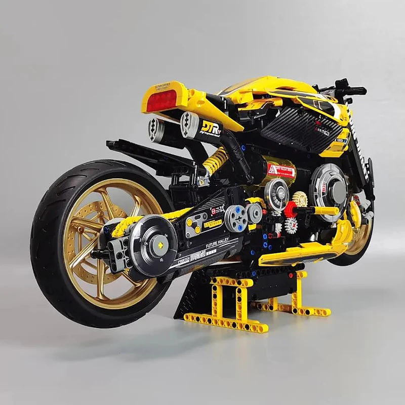 1981PCS Technical 1:5 Cyber 2077 Motorcycle Building Blocks Speed Motorbike Locomotive High Tech Bricks Toys Gift For Adult Kids