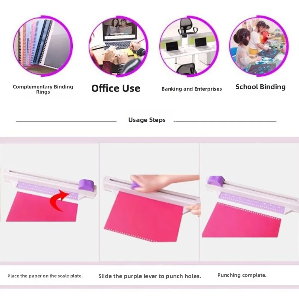 New 30 Hole Paper Punching Machine Efficient Lightweight Hole Punch Paper Puncher Office Supplies