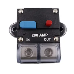 12V-48V Resettable Circuit Breaker 50A 60A 80A 100A 150A 200A 250A 300A Self Recovery Manual Reset Button for Car Audio