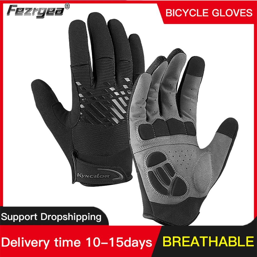 

Mountain Bike Touch Screen Cycling Gloves Breathable Shock Absorption Men And Women Sports Fitness Spring Summer Riding Gloves