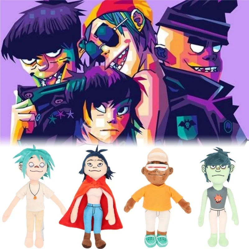 

New Anime Gorillaz Plush Gorillaz Noodle 2d Russel Murdoc Plush Soft Stuffed Cartoon Plushie Doll Toy Birthday Gift For Kid
