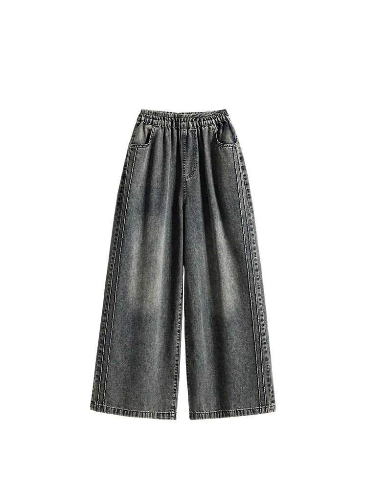 

High Waist Straight Leg Jeans Casual Women's plus Size Spring New Sle Comfortable Loose Fit Versatile Pants for plus Size