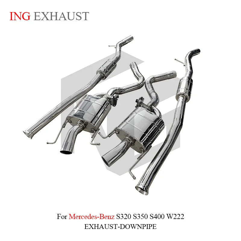 ING Performance Elect Valve Engine SS304 catback for Mercedes BENZ AMG S320 S350 S400 Race Auto Muffler Exhaust system