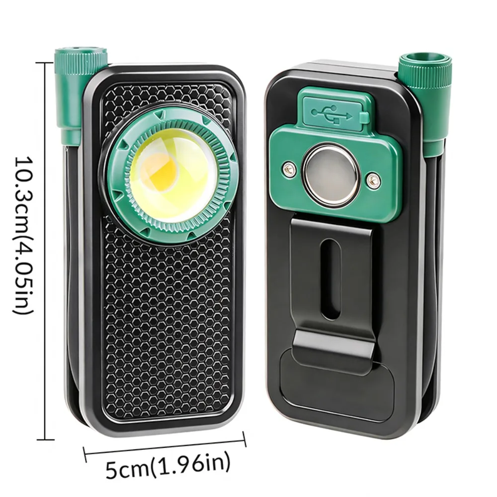 New Magnetic Work Light with Pen Clip Bendable Hose USB Rechargeable Digital Power Display Flashlight for Outdoor Inspection view 2