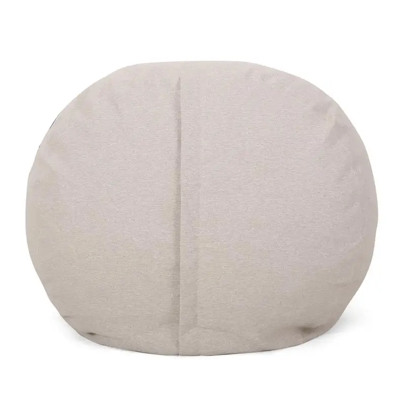 6.5ft Striped Cylindrical Bean Bag, Natural Color with Light Brown Stripes for Relaxation and Comfort