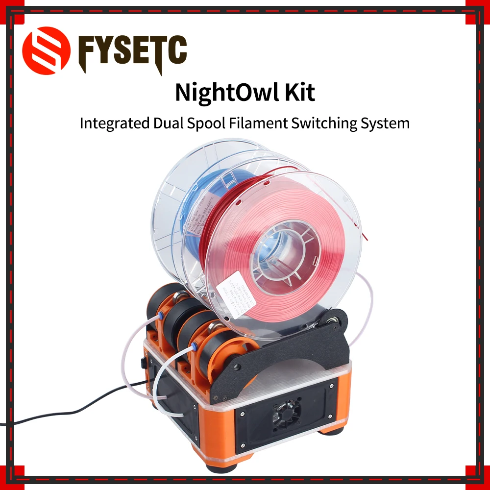 

Комплект переключения нити FYSETC NightOwl для 3D-принтера Voron, встроенная двойная катушка с комплектом резаков для аксессуаров Voron