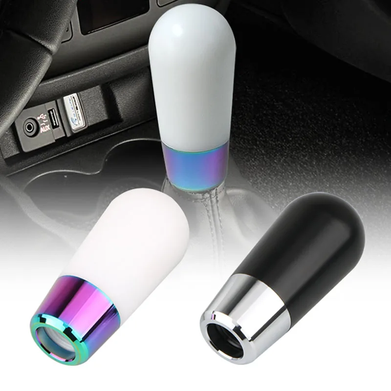 Acryl Auto Schaltknauf Hebel Universal manuelle Auto Schaltknauf Adapter coole Auto Handgriff Kugel weiß Schaltknauf Auto