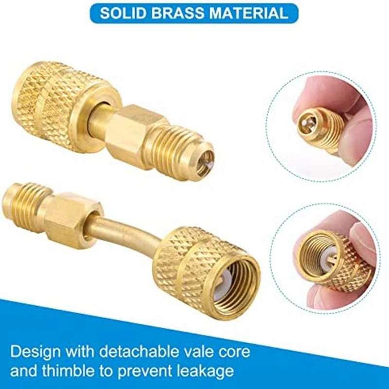 R410A Mini adaptery Split zamiennik R410A ładowanie złącze portu próżniowej z 5/16 Cal żeńskie do 1/4 Cal męskie dla systemu HVAC