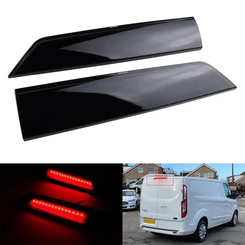 For Ford Transit Tourneo Custom 12-21 EU Vehicle Car Accessories 1 Pair LED Rear High Level Third Brake Light Warning Stop Lamps