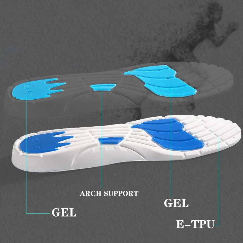 High-elasticity Sports Insoles For Men Breathable Shock-absorbing Basketball Running Insoles
