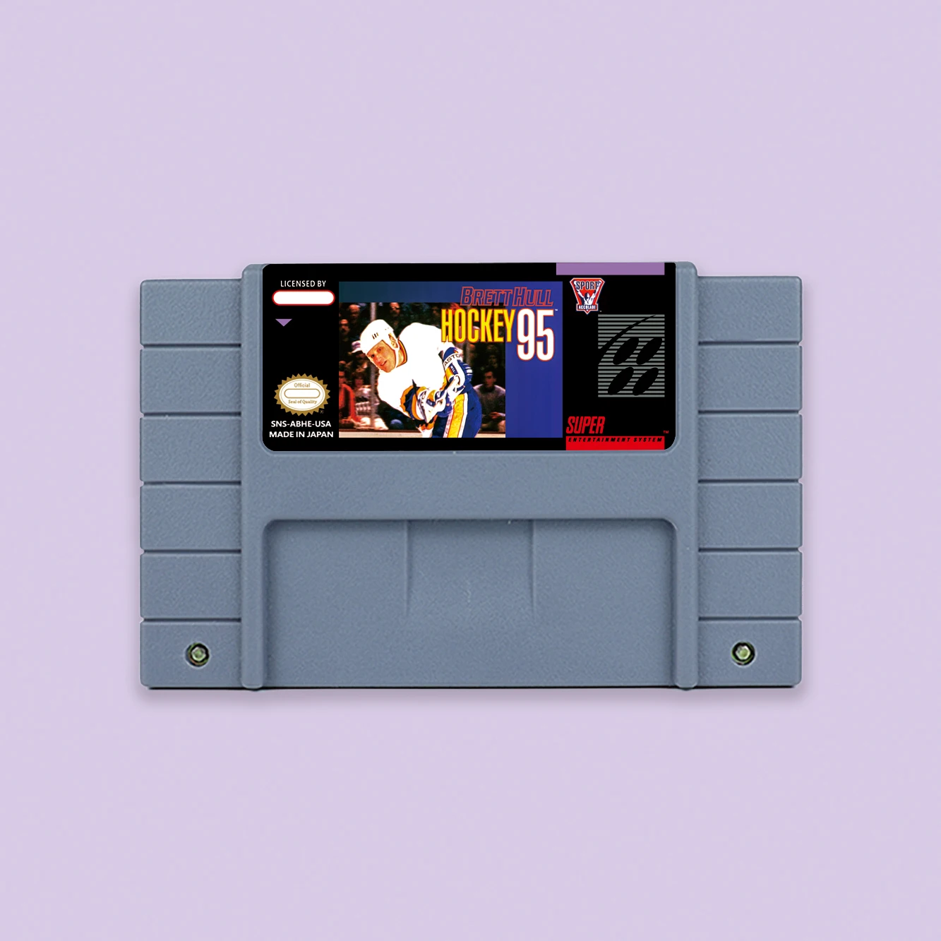 Brett Hull Hockey 95 16 Bit Action Game Card for USA NTSC EUR PAL Version SNES Video Game Console