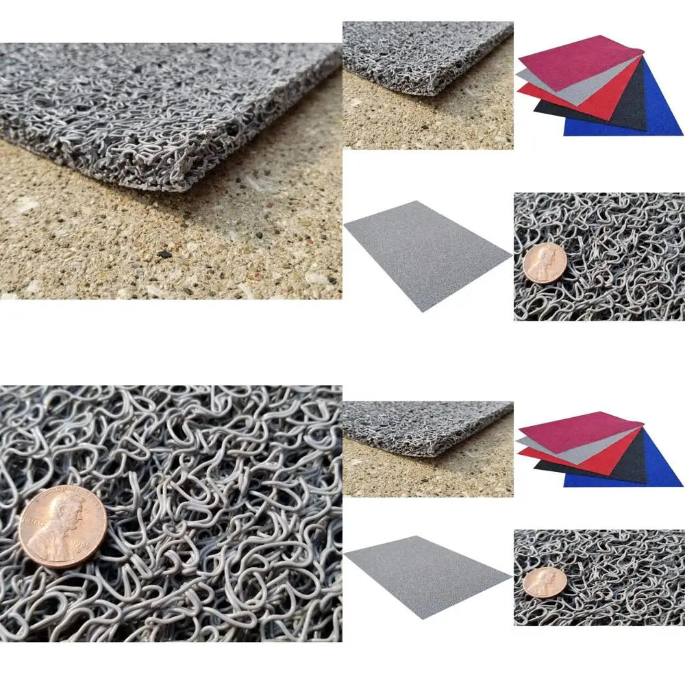 

Looped Vinyl Pool Mat for Bathroom, Locker Room, and Shower - Drains Water, Comfortable, Grey, 4x3