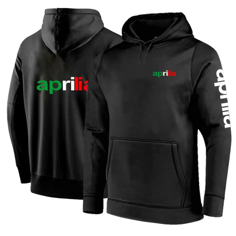 2025 New Printing  Aprilia Racing RSV4 Spring and Autumn Pullover Fashion Hooded Sweatshirt Black Hoodie Tops