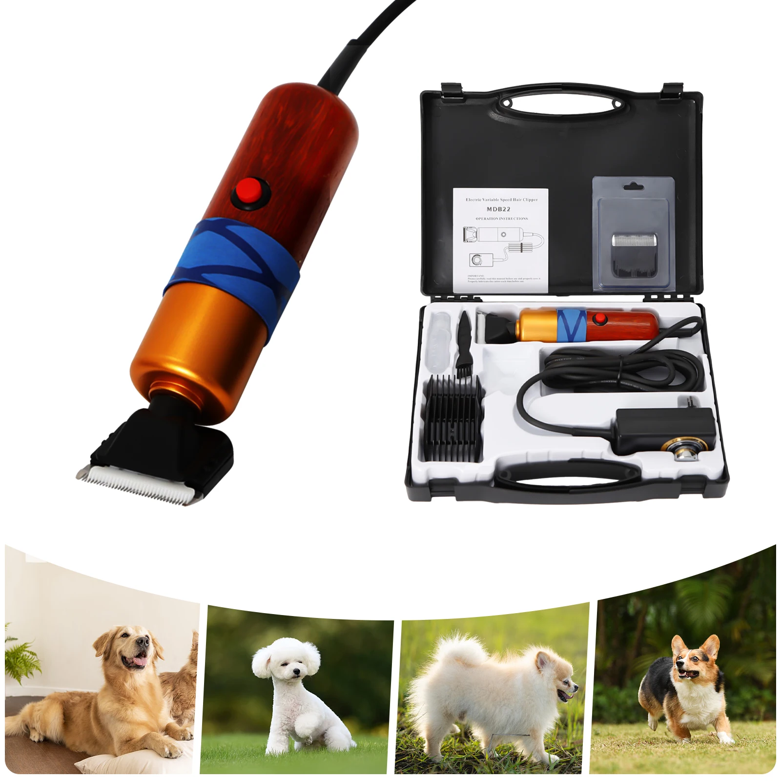 Professional Pet Shaver Electric Animal Clipper Low Noise Dog Teddy Cat Shaving