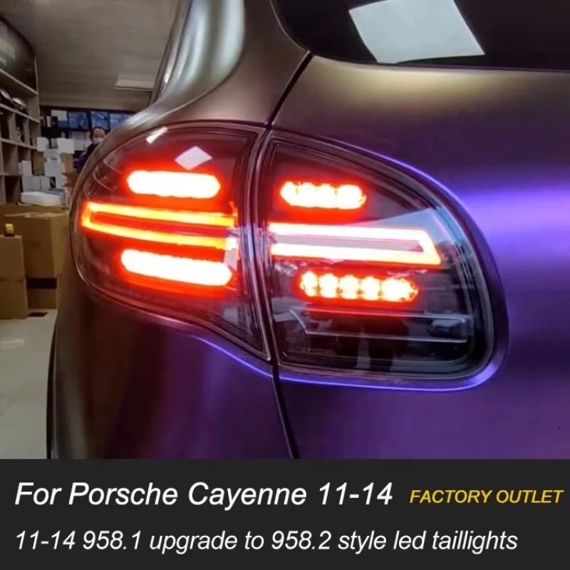 Direto da fábrica 2011 2013 2014 958.1 luzes traseiras do carro atualização para 958.2 lanterna traseira led para porsche cayenne 958