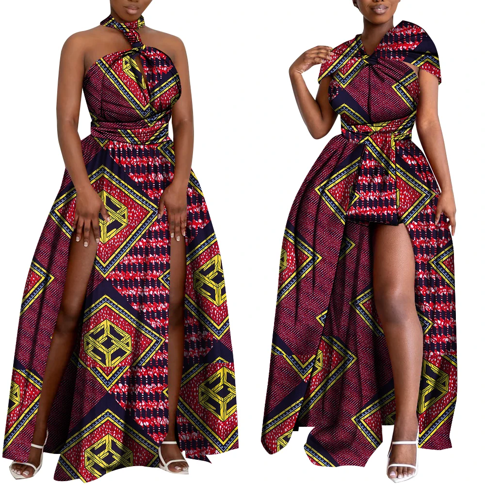 Vestidos multiposición africanos para mujer, Vestido largo de vendaje, bohemio, Convertible, personalizado, Sexy, fiesta, dama de honor, YF155