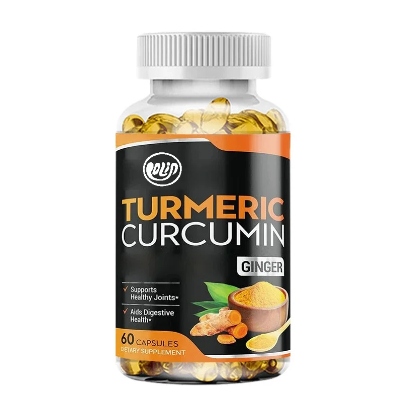 Suplemento de cúrcuma-Curcumina tumérica con pimiento negro y jengibre – Curcuma BioPerine, sin OGM, vegano sin gluten – 60 cápsulas