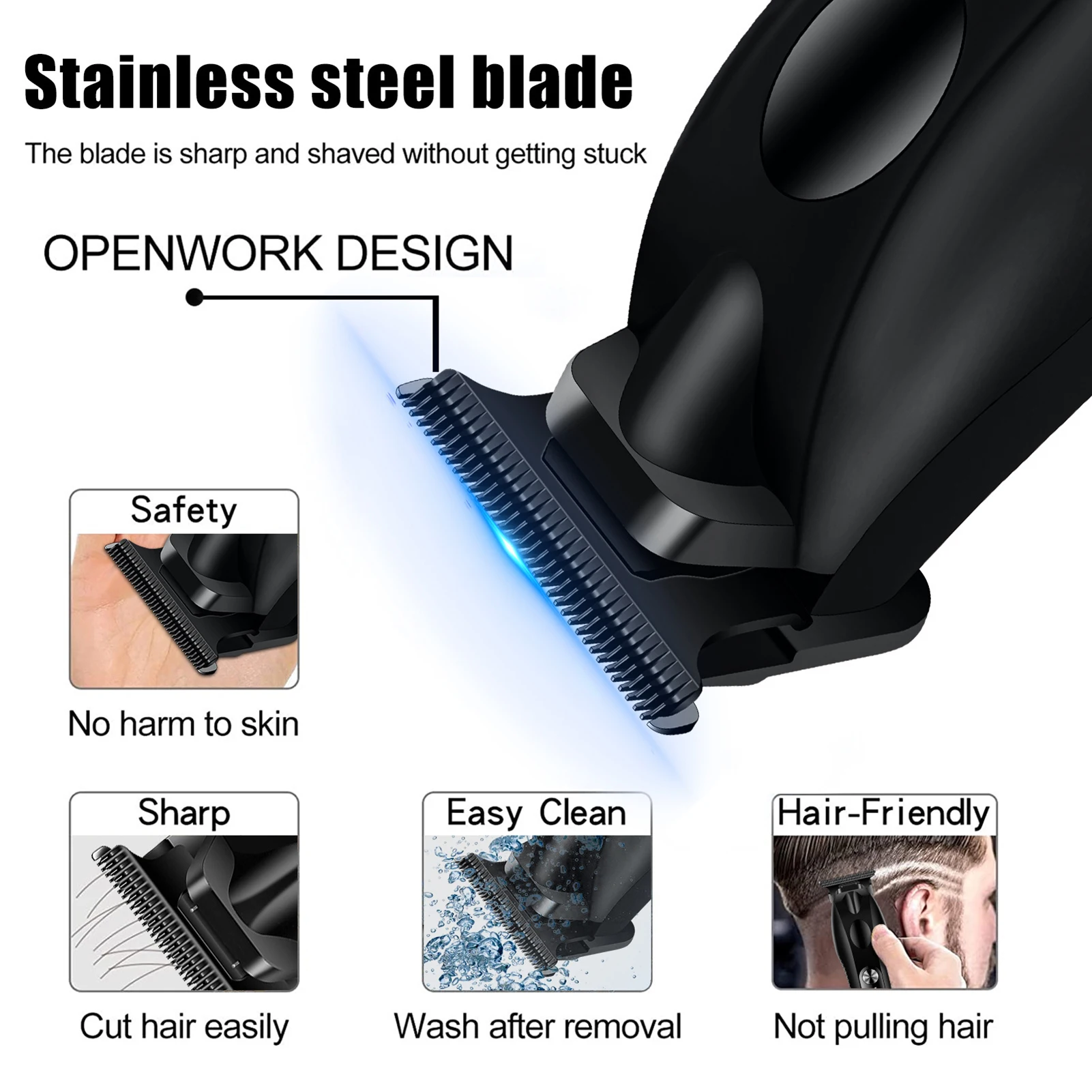 HIENA bezprzewodowa maszynka do włosów profesjonalna maszynka do strzyżenia włosów dla mężczyzn Salon fryzjerski wyświetlacz LED elektryczne maszyny do ścinania włosów