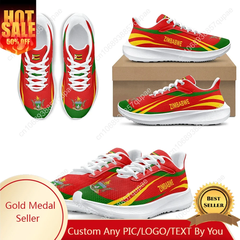 

Zimbabwe Flag Girl Boy Running Shoes Comfortable Breathable High Quality Height-increasing Shoe Custom Shoe