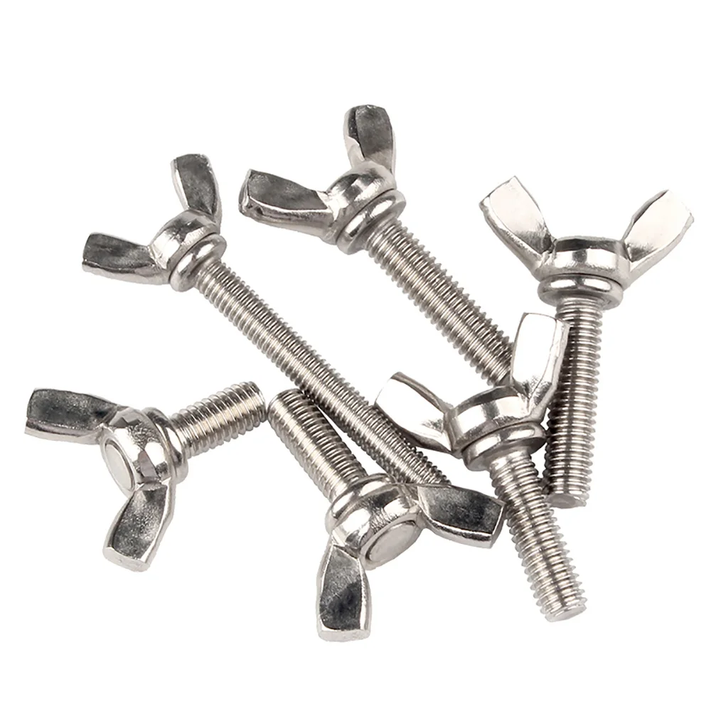 Multi Use Marine 316 Stainless Steel Butterfly Wing Bolts M4-M8 Hand Tight Thumb Screws Corrosion Proof DIY Industrial Hardware
