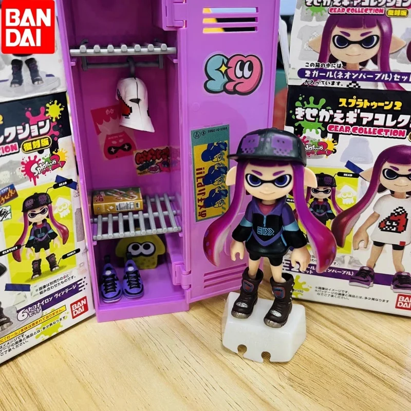 In Stock Bandai Jet Fighters Splatoon Action Figures Series 2 Splatoon Replica Box Egg Collection Desktop Decoration Anime Toyts