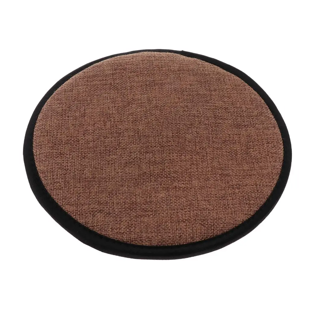 3-4pack Cotton Brown Office Home Chair Cushion Dining Chair Pads Round 28cm