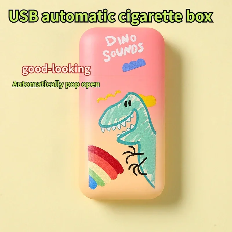 

High aesthetic cartoon cigarette box Comes with ignition device Moisture resistant Portable Fashionable Tobacco box Smoking Tool