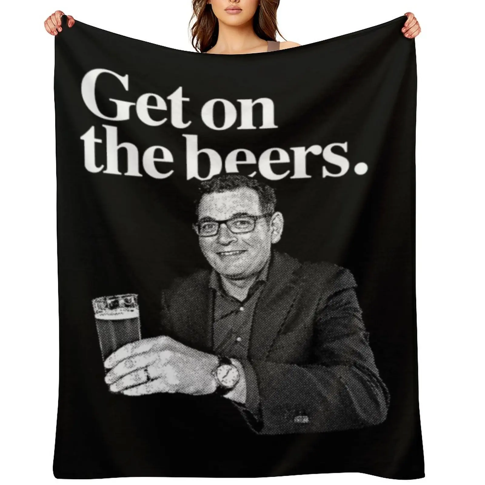 

Get On The Beers Throw Blanket Personalized Gift Flannels Luxury Soft Blankets