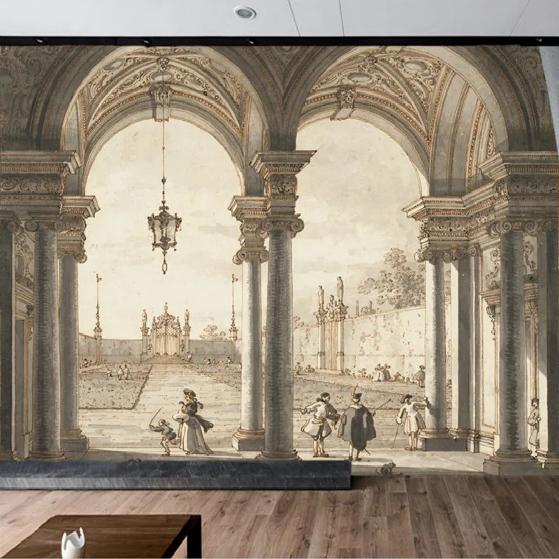 Custom 3D Wallpaper Mural European Palace Retro Castle Design Wall Decor for Living Room Bedroom Background