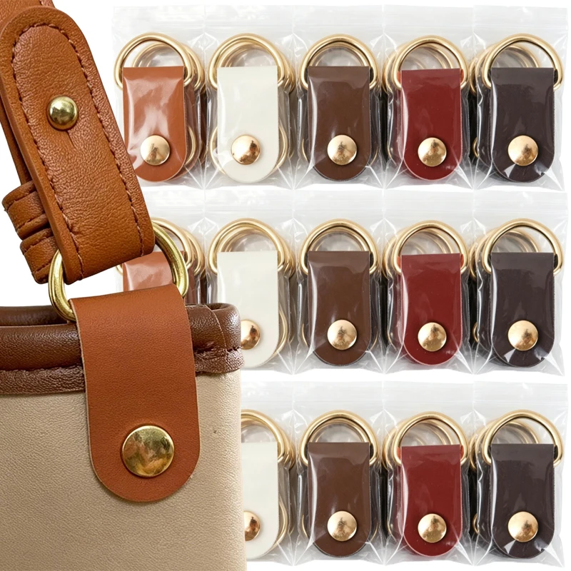 2Pcs DIY Modification of Bag Hardware Accessories D-Shaped Bag Buckles Ring PU Leather High Quality Fashion Handbag Strap Buckle