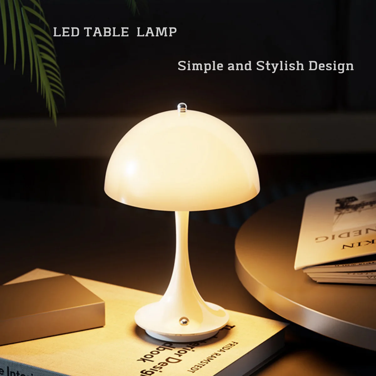 Modern Bedside Mushroom Table Lamp Bedroom USB Rechargeable LED Night Light Room Dining Table Decorative Table Lamp Lighting