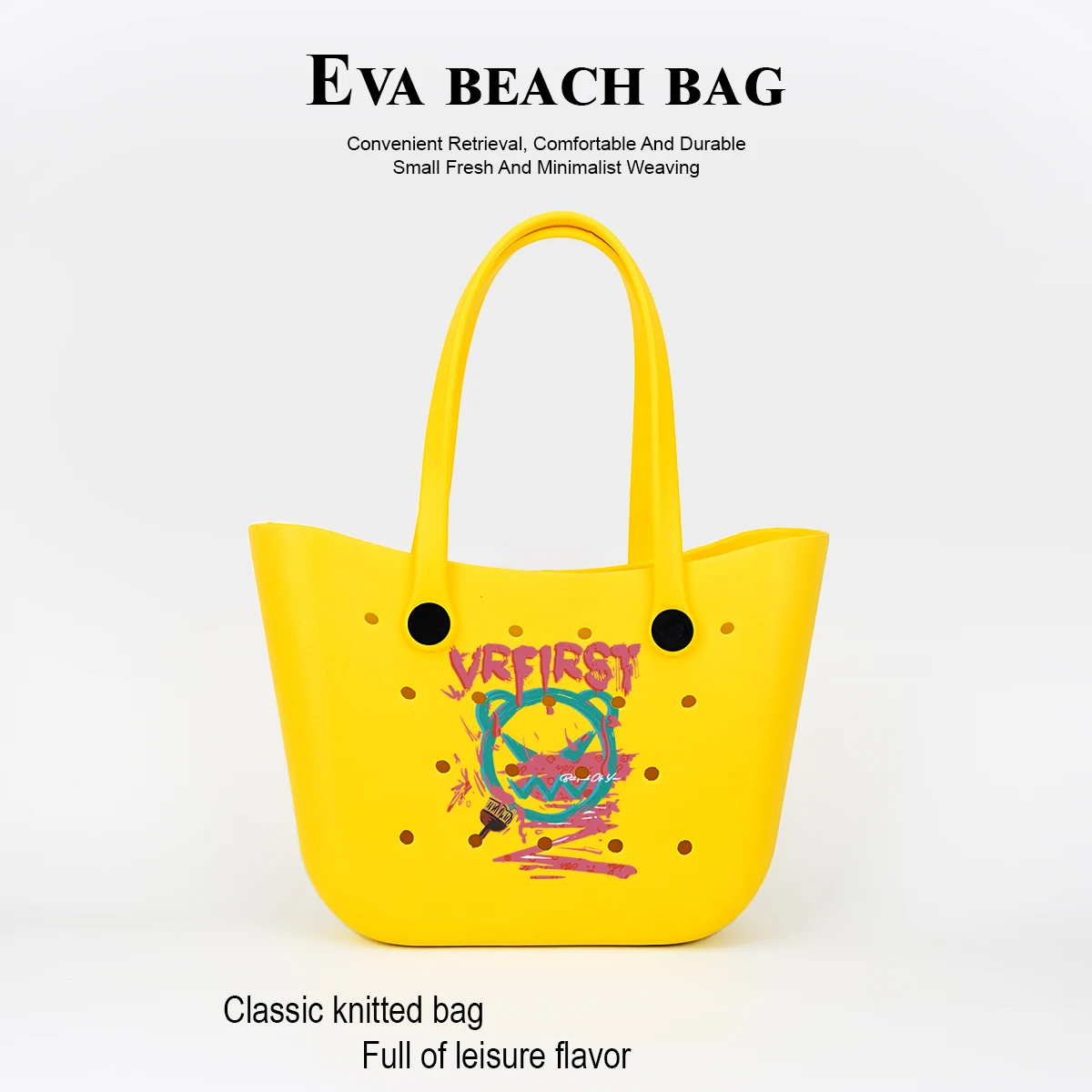 

Trendy and Cool Printed Eva Tote Bag, Large Capacity Can Hold Mobile Phones, Tablets, Books and Other Items, Fashionable and Versatile for All Seasons, Unisex, Suitable as a Birthday Gift, Holiday Gift, for Outdoor Activities, and Music Festival Parties