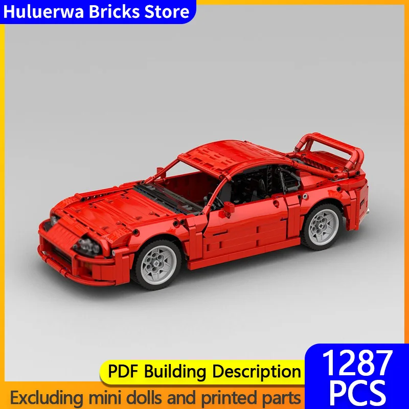 

Модель скоростного гоночного автомобиля MOC, строительные кирпичи Supra MK4, гиперкар, модульная технология, подарки, праздник, сборка, детские игрушки, костюм
