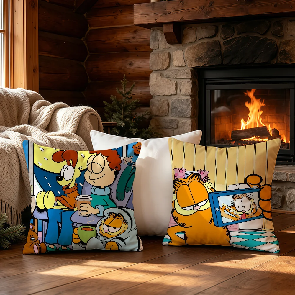 Cute Cartoon G-Garfield-ES cushion cover Home Office Convenient Nordic Simplicity Hit With Zipper Cushion Cover