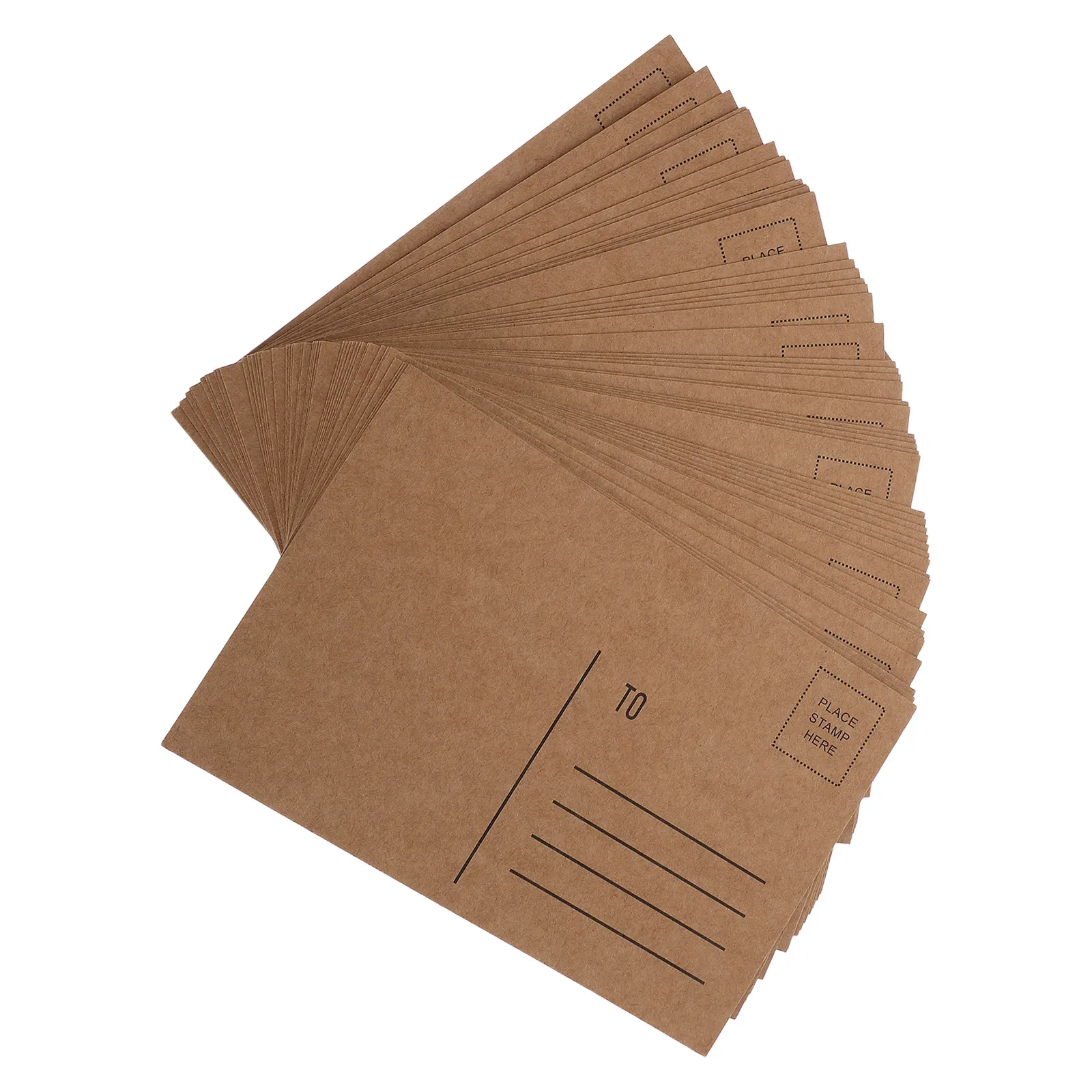 100Pcs Blank Kraft Paper Postcards 4x6 Mailing Cards Bulk Note Cards Postcard Cardstock for Business Holiday Correspondence Mail