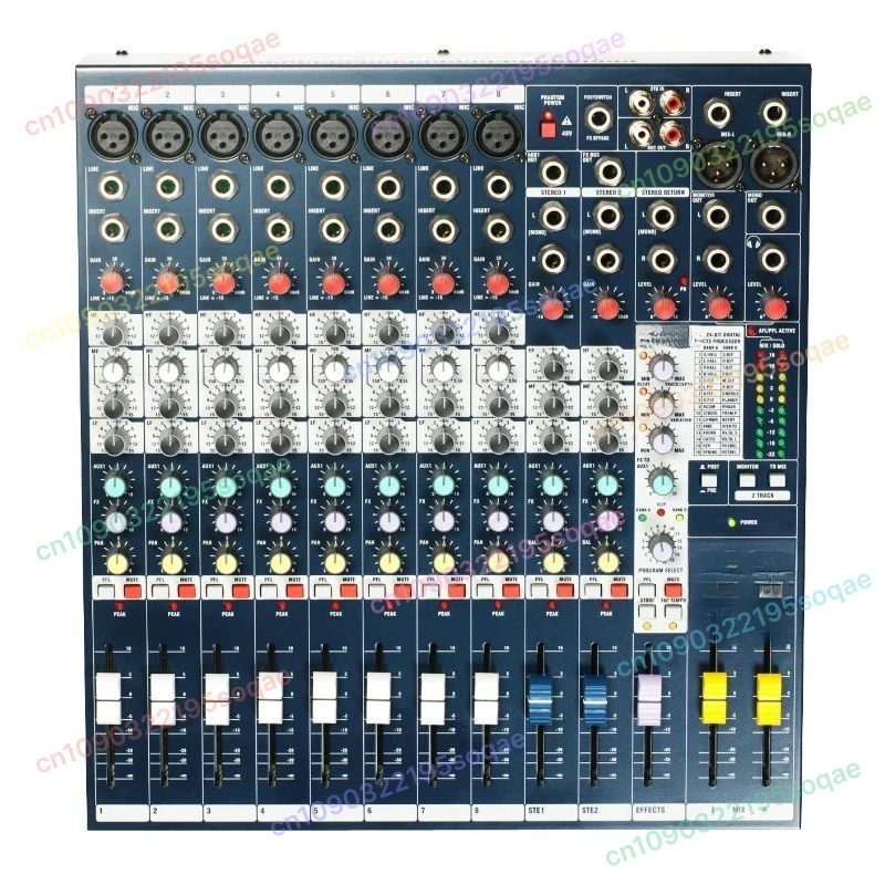 Table de mixage DJ professionnelle EFX8/12/16 avec interface audio USB, contrôleur de performance à 8 canaux pour logiciel DJ