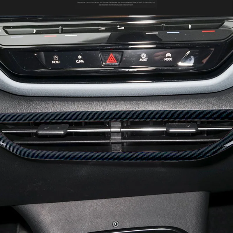 ل Volkswagen VW ID.4X ID.4 CROZZ 2021 + كروم مركز وحدة التحكم التيار المتناوب التبديل زر غطاء الحافة مقبض الكسوة لوحة القيادة GRANISH #6