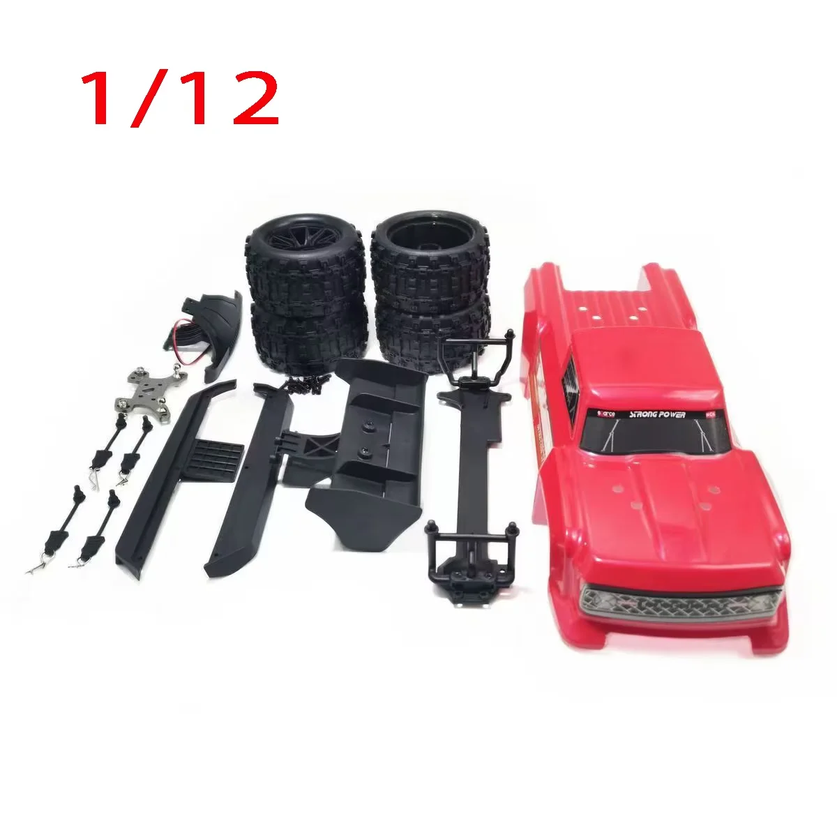 12/14 Proportional Truck Body Conversion Kit with Large Wheels for WLtoys 144001 124017 124019 - Compatible with Multiple Models view 2