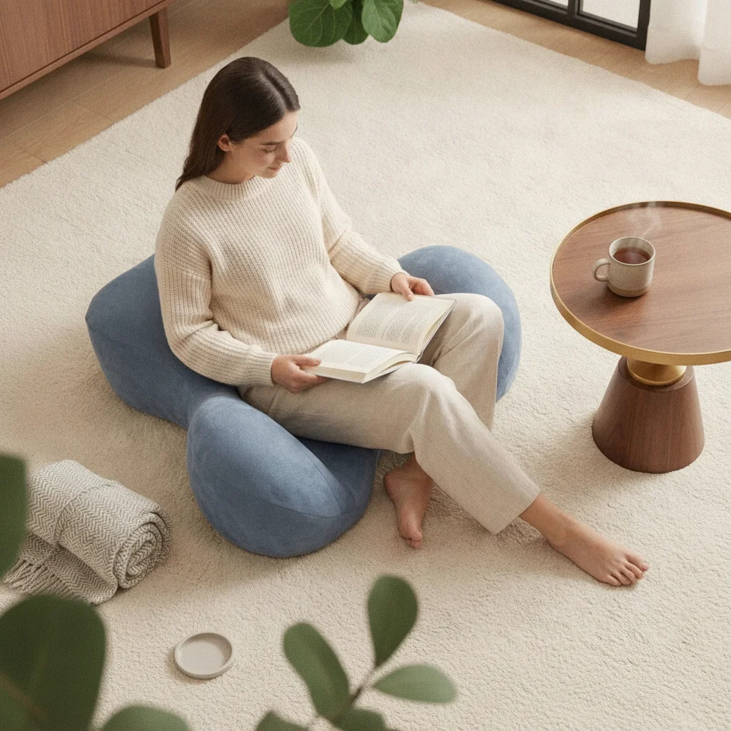 Meditation Seat Cushion Ergonomic Meditation Cushion Comfortable Cozy for Meditators, Mindfulness Practice, Home Studio