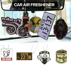 Newest Hanging Car Air Freshener Sex Girl JDM Style Rearview Mirror Perfume Flavoring Turbo Solid Paper Auto Accessories Racing