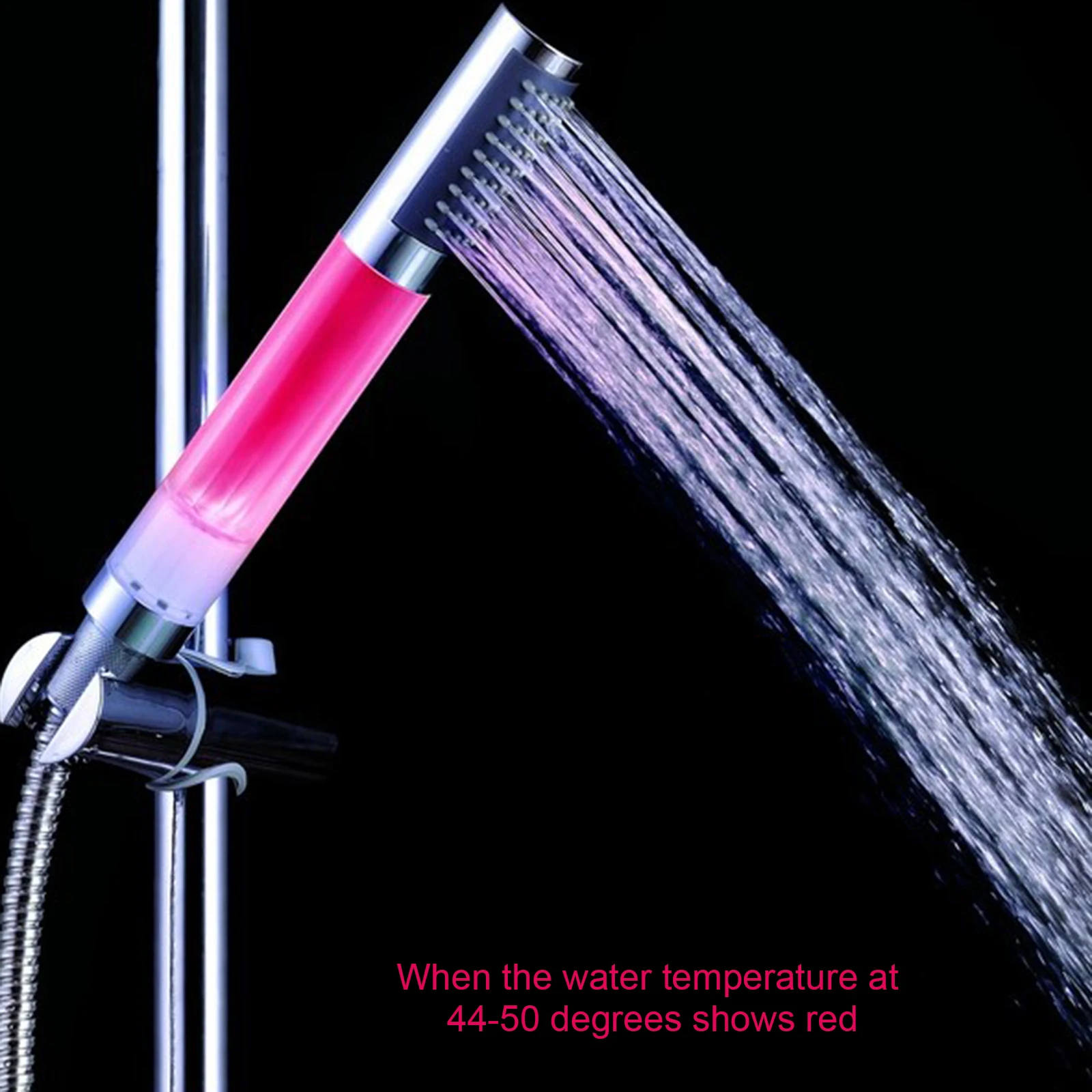 Ducha de mano con Control de temperatura, barra redonda de ducha de tres colores, accesorios de baño