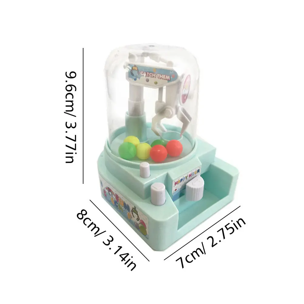 1Pcs Candy Grabber Machine Mini Small Mechanical Arm Sky-Blue Holiday Party Game Improve Hands Eye Skills Candy Grabber