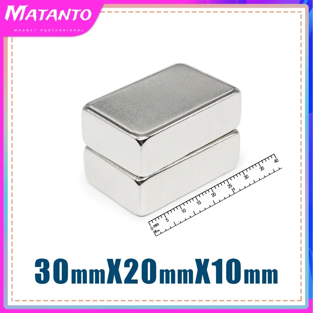 1/2/5/10Pcs 30x20x10mm N35 Strong Quadrate Neodymium Magnet Powerful NdFeB Magnet 30x20x10 mm Block Rare Earth Magnets