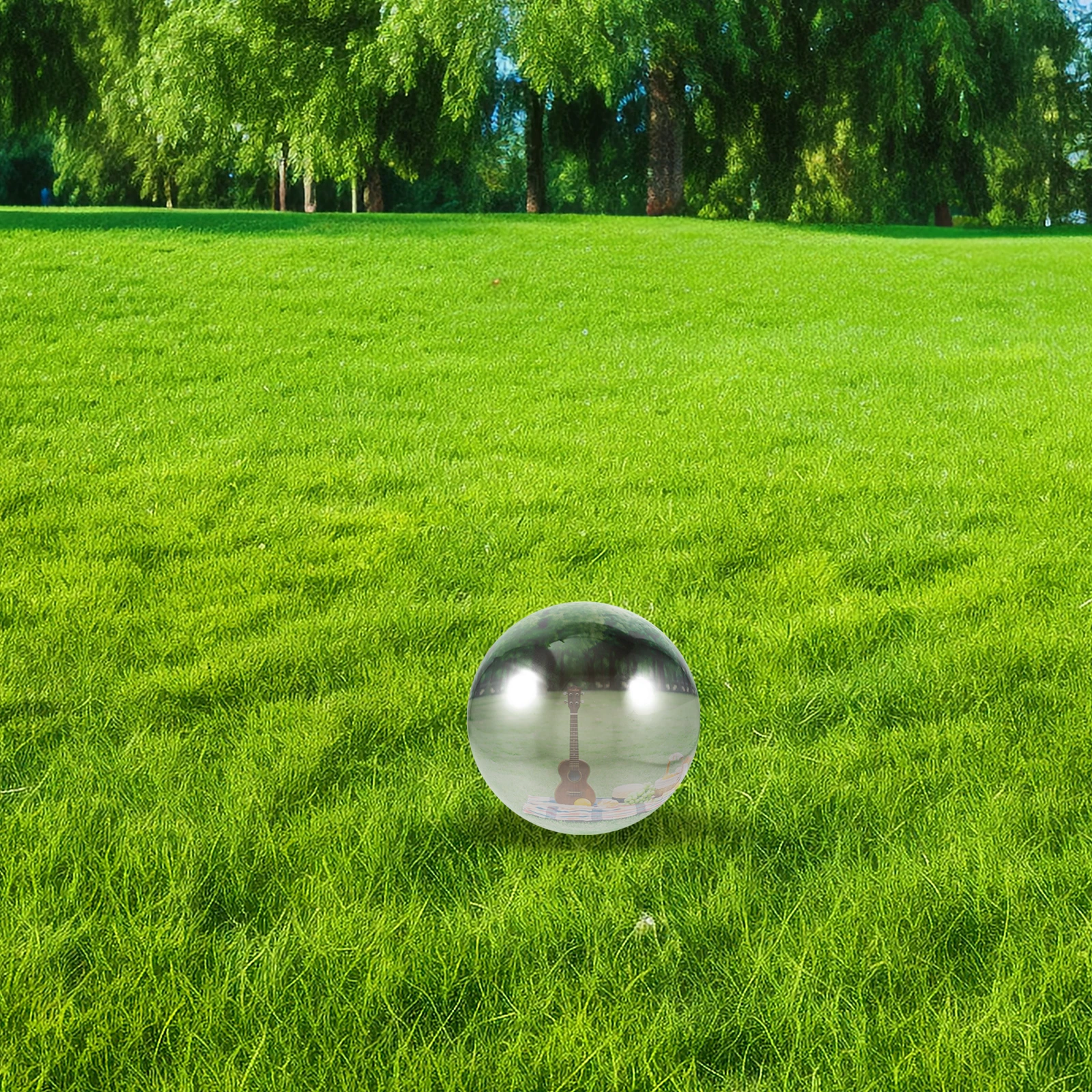 

Stainless Steel Gazing Globe Mirror Ball Reflective Sphere Garden Decorative Outdoor Large Hollow Metal Spheres Shiny Showcase