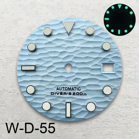 28.5 मिमी वेव एस लोगो डायल NH35/NH36/4R/7S मूवमेंट के लिए उपयुक्त हरा चमकदार उच्च गुणवत्ता वाला घड़ी संशोधन सहायक उपकरण 10 best sales सेको लोगो - №5
